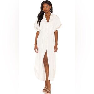Free People Samantha Shirtdress in Ivory Combo